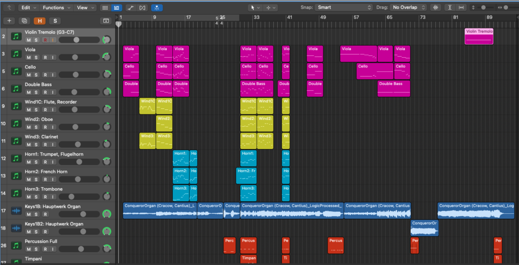 Logic Pro Session for Music Of The Spheres