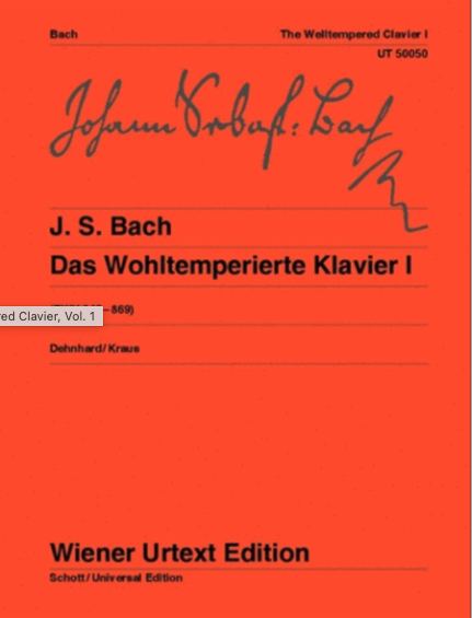 Cover of JS Bach Well Tempered Clavier - Wiener Edition